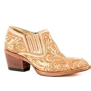 Stetson Tan Leather Mules